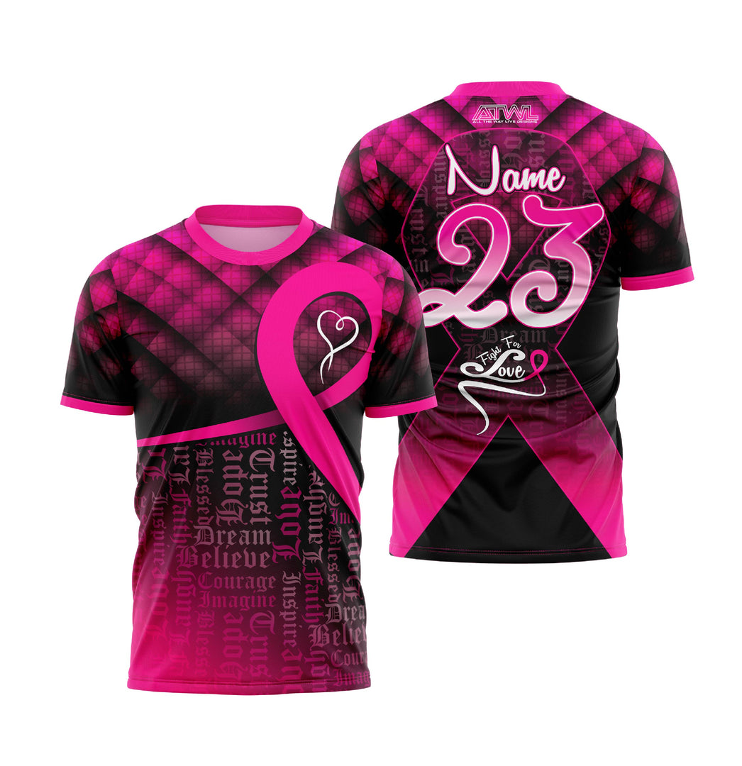 Fight For Love Cancer Awareness Mens Full Dye Jersey