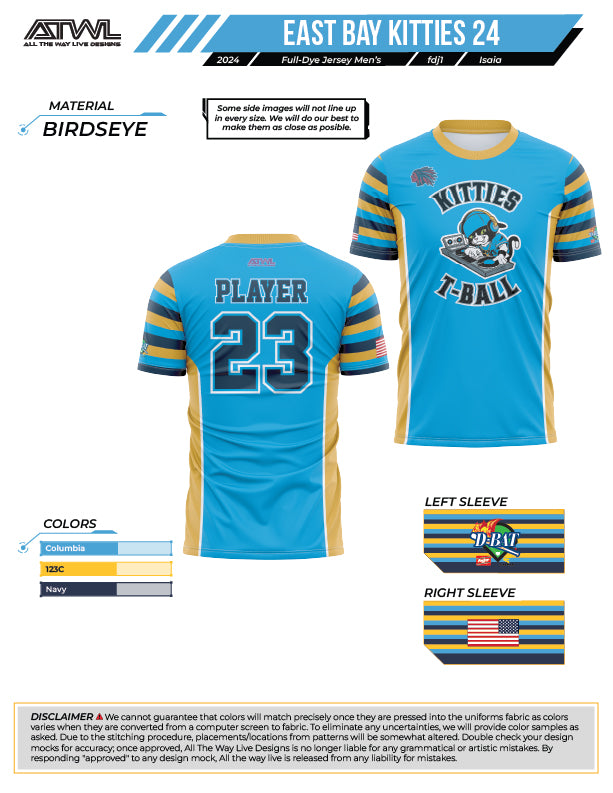 East Bay Spring 2024 Baseball Jerseys