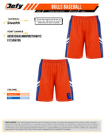 Load image into Gallery viewer, Bulls Baseball Orange Full Dye Shorts
