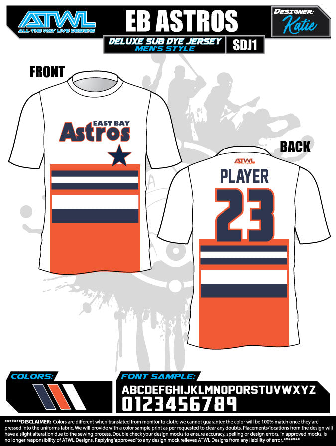 East Bay Fall League Men's Sub Dye Jerseys