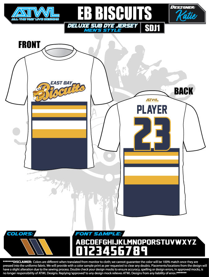 East Bay Fall League Men's Sub Dye Jerseys