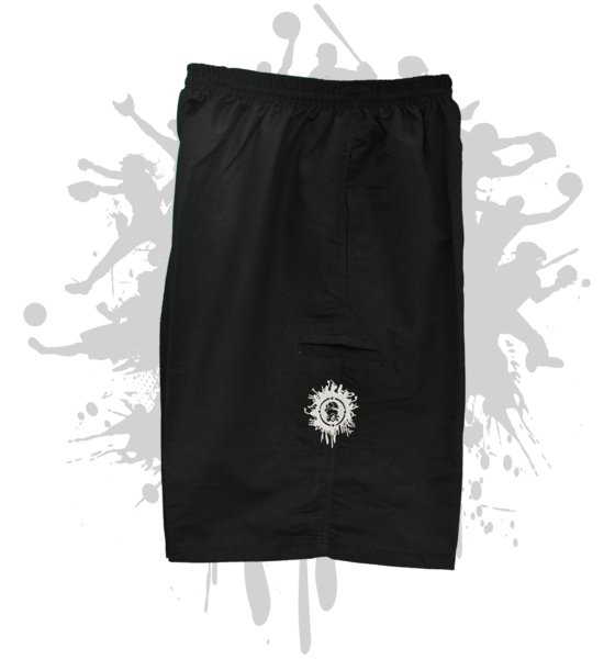 Black Microfiber Stretch Shorts