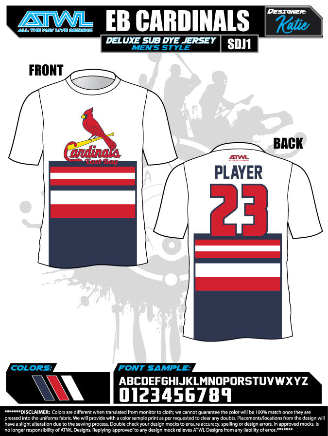 East Bay Fall League Men's Sub Dye Jerseys