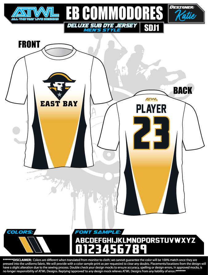 East Bay Fall League Men's Sub Dye Jerseys