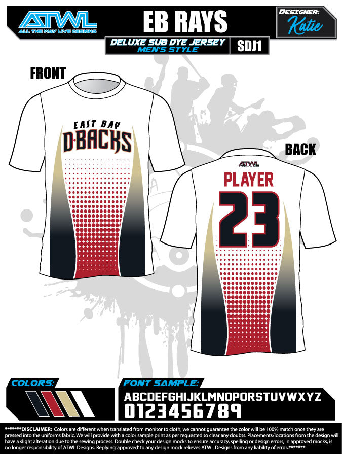 East Bay Fall League Men's Sub Dye Jerseys