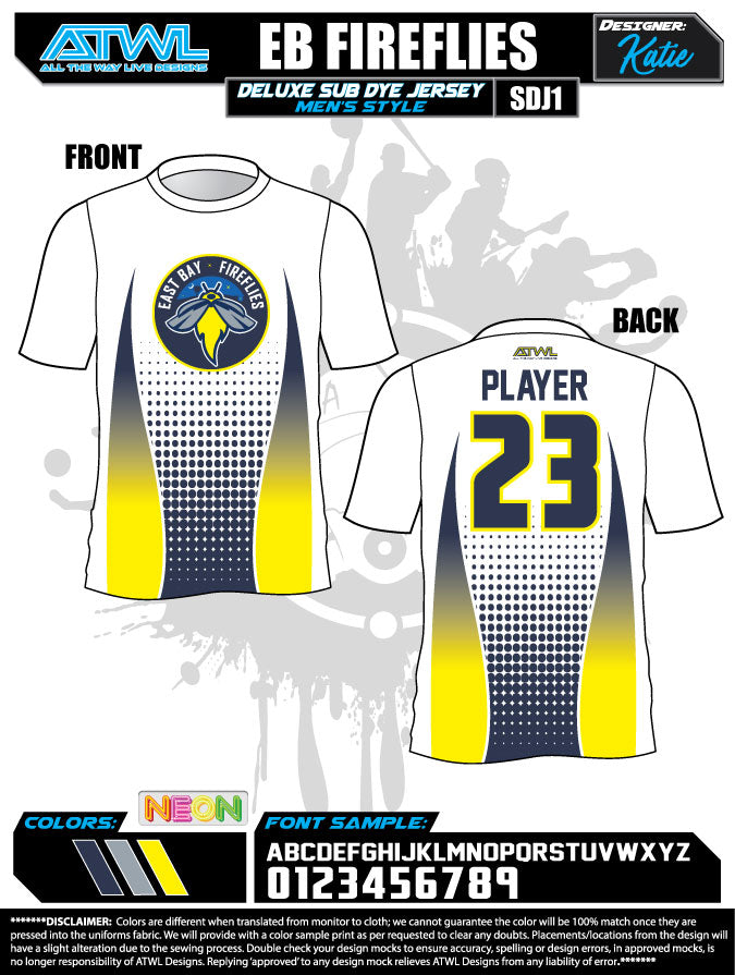 East Bay Fall League Men's Sub Dye Jerseys