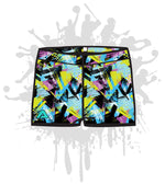 Load image into Gallery viewer, Geometric Grunge Women&#39;s Compression Shorts
