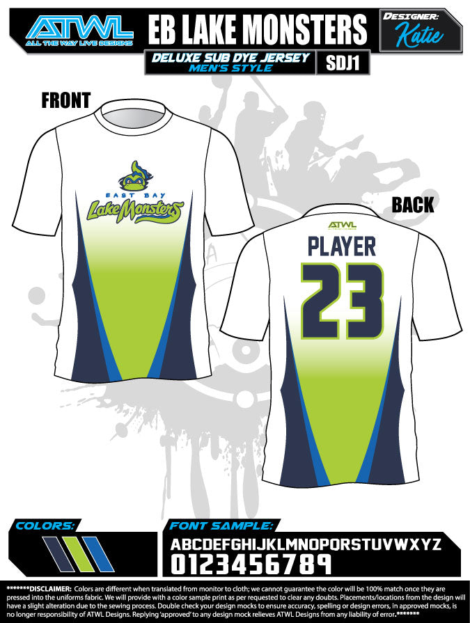 East Bay Fall League Men's Sub Dye Jerseys