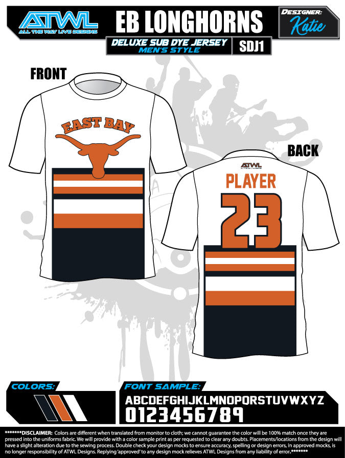 East Bay Fall League Men's Sub Dye Jerseys