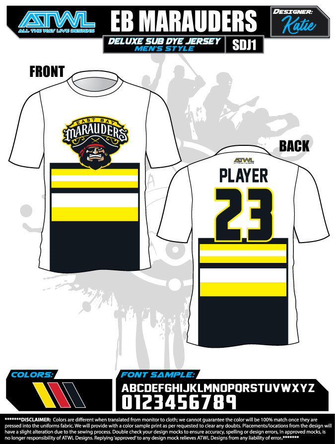 East Bay Fall League Men's Sub Dye Jerseys