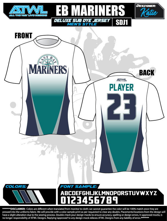 East Bay Fall League Men's Sub Dye Jerseys