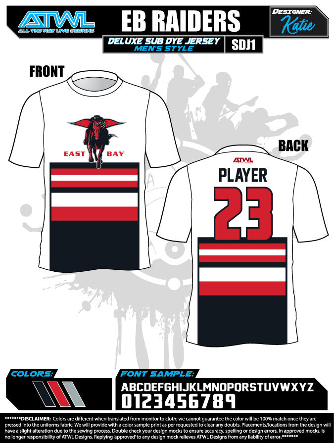 East Bay Fall League Men's Sub Dye Jerseys