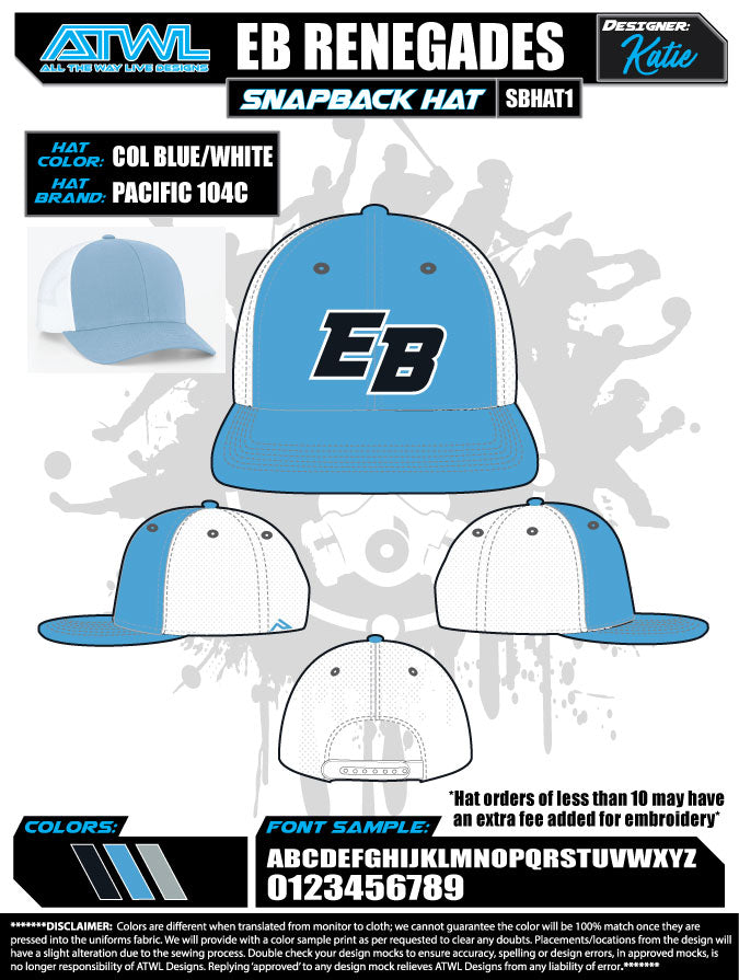 East Bay Fall League Hats