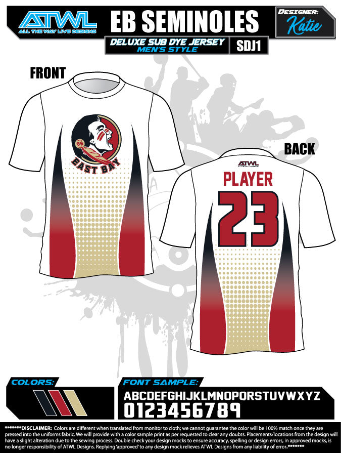 East Bay Fall League Men's Sub Dye Jerseys