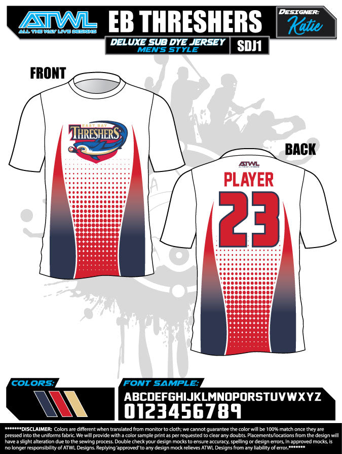 East Bay Fall League Men's Sub Dye Jerseys