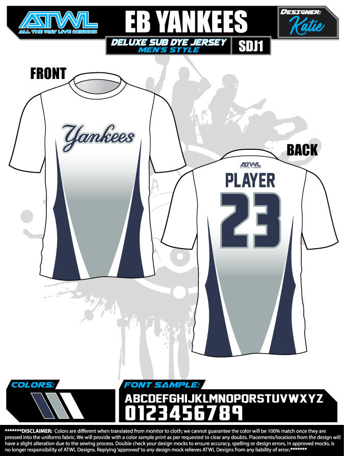 East Bay Fall League Men's Sub Dye Jerseys