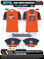 Load image into Gallery viewer, Team Tampa Orange Coaches Men&#39;s Full Dye Jersey

