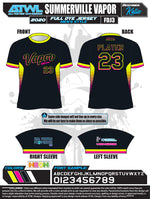 Load image into Gallery viewer, Summerville Vapor 2020 Black Full dye jersey
