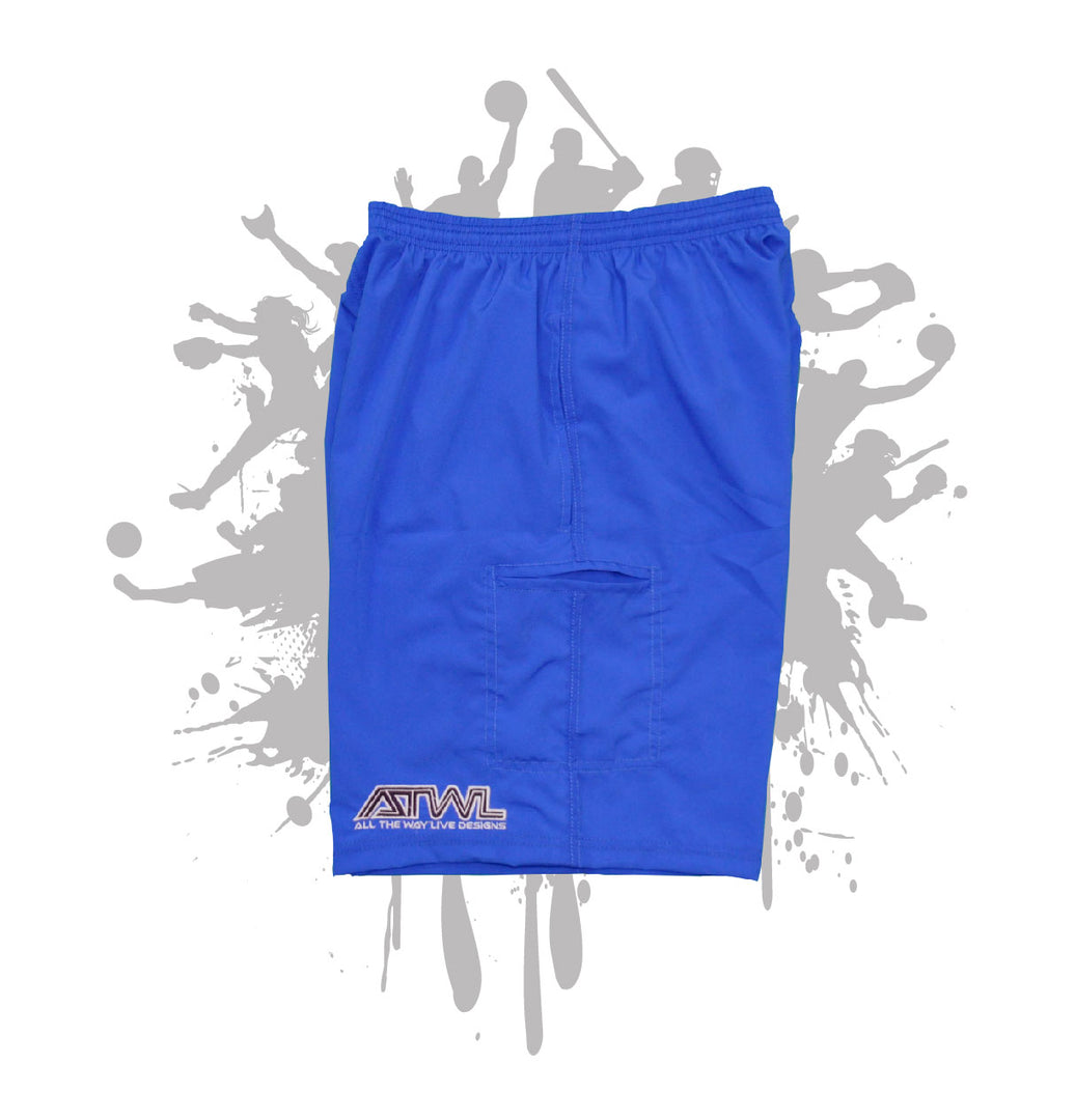 Royal Blue Microfiber Stretch Short